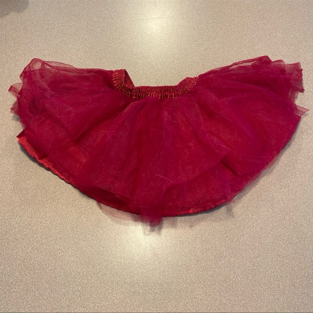 Kids Red Tulle Skirt Gymboree maroon Tutu 18-24 months